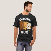 T-shirt Kawaii S'Mores Campfire Group Hug Camping (Devant entier)