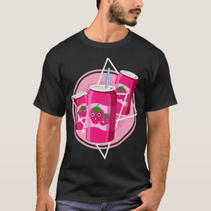T-shirt Kawaii Soda fraise esthétique Kanji japonais