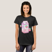 T-shirt Kawaii Strawberry Milk Aesthetic Design (Devant entier)