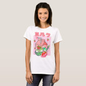 T-shirt Kawaii Strawberry Milk Frog Art (Devant entier)