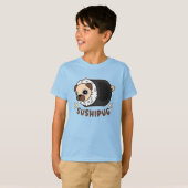 T-shirt Kawaii Sushi Carlin Mashup Funny Chien Lover cadea (Devant entier)