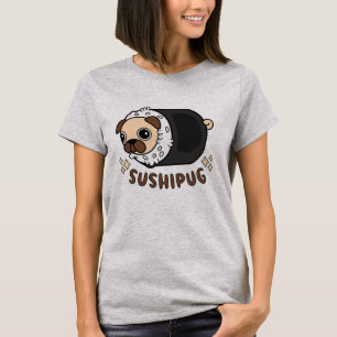 T-shirt Kawaii Sushi Carlin Mashup Funny Chien Lover cadea