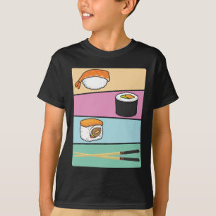 T-shirt Kawaii Sushi japonais Nourriture Maki Nigiri Chops