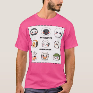 T-shirt Kawaii Sushi Lover - Cute Sushi Caractères Design
