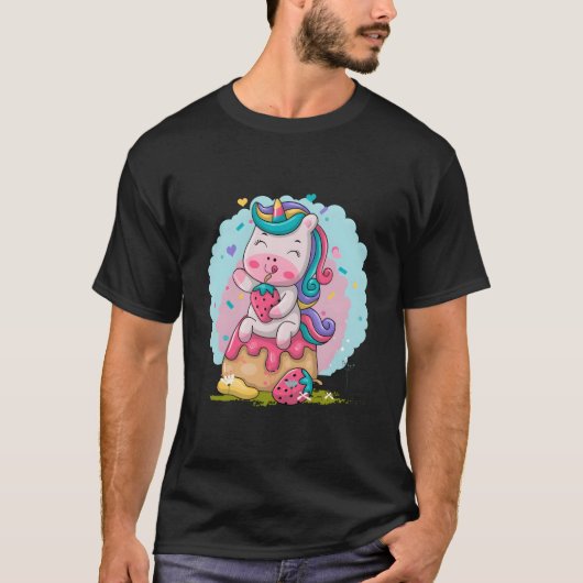 T-shirt Kawaii Unicorn (Devant)