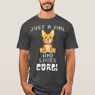 T-shirt Kawaii Welsh Corgis Lover Cool Juste Une Fille Qui