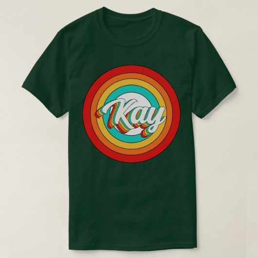 T-shirt Kay Name Chemise Vintage Kay Circle (Design devant)