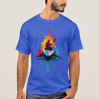 T-shirt Kayak Art Kayak Sport pour kayakistes rétro