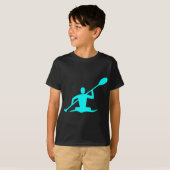 T-shirt Kayak - Cyan (Devant entier)