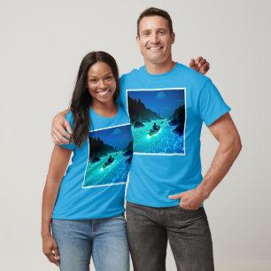 T-shirt Kayak dans la conception de l'eau brillante