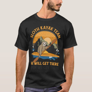 T-shirt Kayak de sloth rétro rétro
