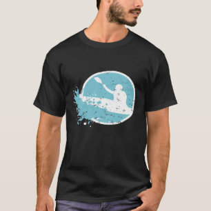 T-shirt Kayak d'eau vive pagaie sur la rivière à grande va
