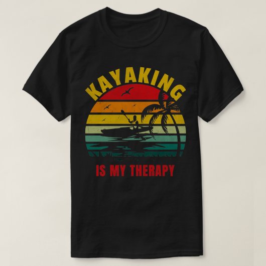 T-shirt Kayak Est Ma Thérapie Design Extérieur (Design devant)
