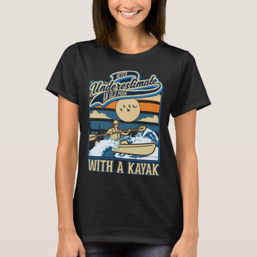 T-shirt Kayak Old Man Kayaker Grandpa (Devant)