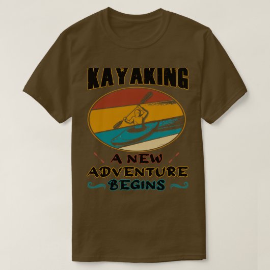 T-shirt Kayak une nouvelle aventure commence Kayak et Cano (Design devant)