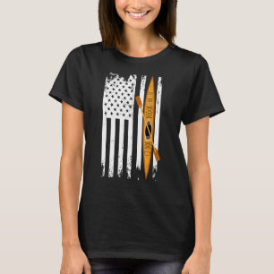 T-shirt Kayak Us Drapeau Kayaking Outdoor Adventurer Athle