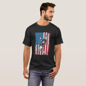 T-shirt Kayak USA Flag Funny American Canoe Kayaking Patri (Devant entier)