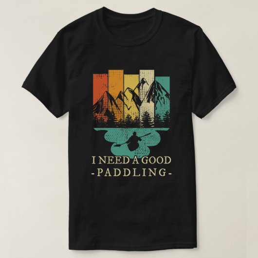 T-shirt Kayaking Canoë Retro (Design devant)
