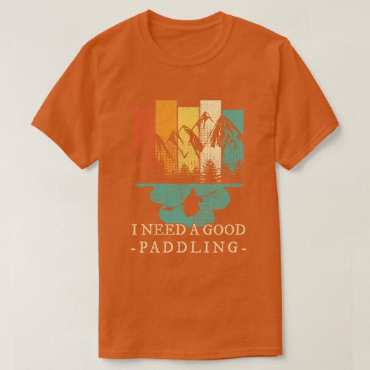 T-shirt Kayaking Canoë Retro (Design devant)