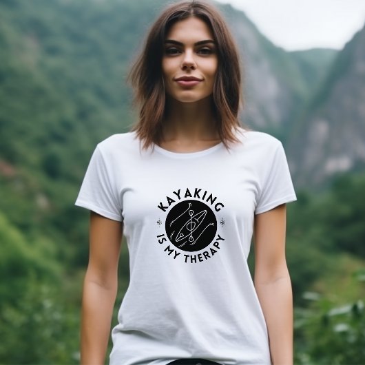 T-shirt Kayaking est ma thérapie 3 femmes