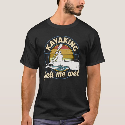 T-shirt Kayaking M'Attire Wet Kayaker Boating Paddling Ret (Devant)