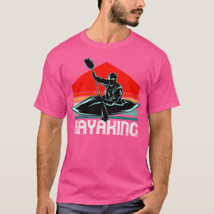 T-shirt Kayaking River Paddle Bateau Vintage Kayaker