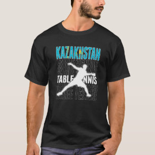 T-shirt Kazakhstan Tennis De Table Fans Drapeau Du Kazakhs