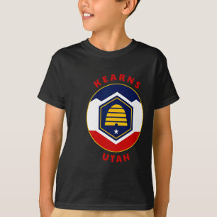 T-shirt Kearns Utah Nouveau Ut Drapeau Ruche Souvenir de V