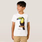 T-shirt Keel-billed toucan bird cartoon illustration (Devant entier)