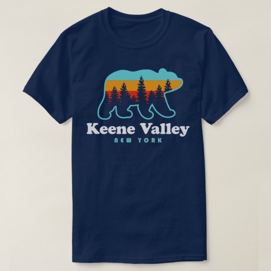 T-shirt Keene Valley NY Adirondacks Bear Adirondack Mounta (Design devant)