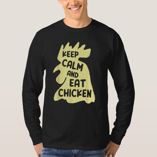 T-shirt Keep Calm And Eat Chicken  Chicken (Devant)