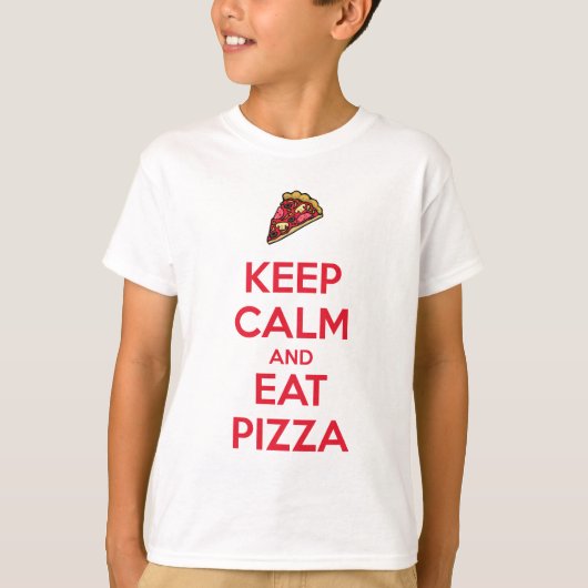 T-shirt Keep Calm and Eat Pizza 2 (Devant)