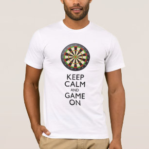 T-shirt KEEP CALM AND GAME ON - Dart Board