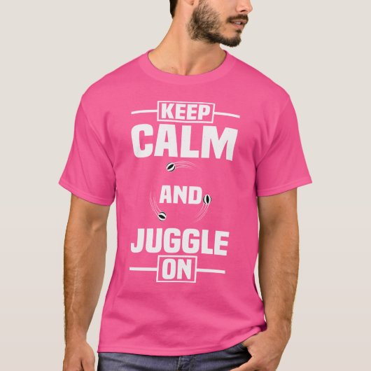 T-shirt Keep Calm And Juggle On Juggler Juggling Balls Art (Devant)