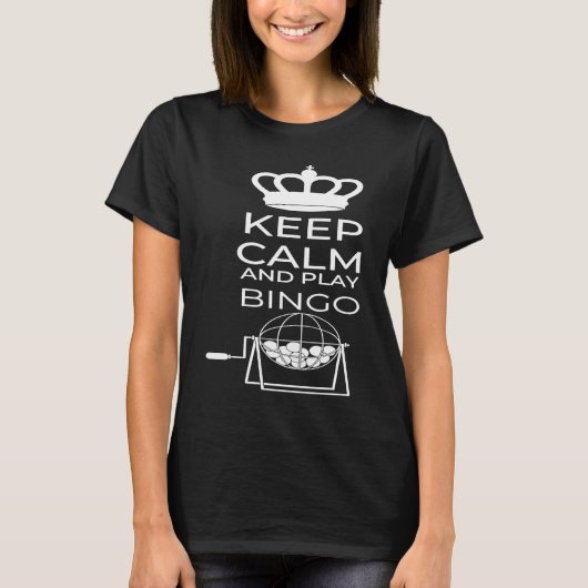T-shirt Keep Calm And Play Bingo Gamling Casino Bingo (Devant)