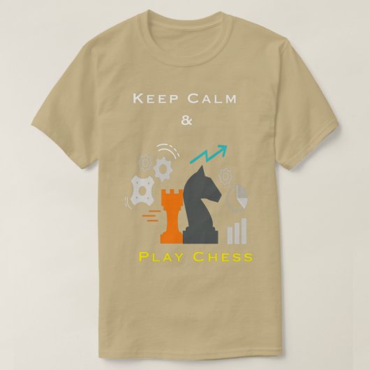 T-shirt Keep Calm and Play Chess (Design devant)