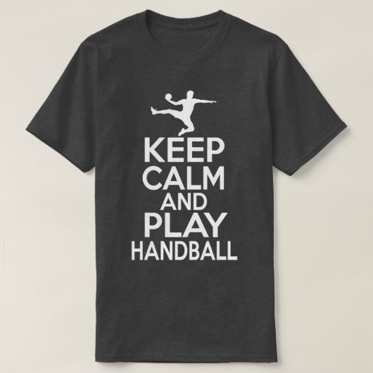 T-shirt Keep calm and play handball 4 (Design devant)