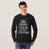 T-shirt Keep Calm and Play Stud Poker Retro Stud Poker (Devant entier)