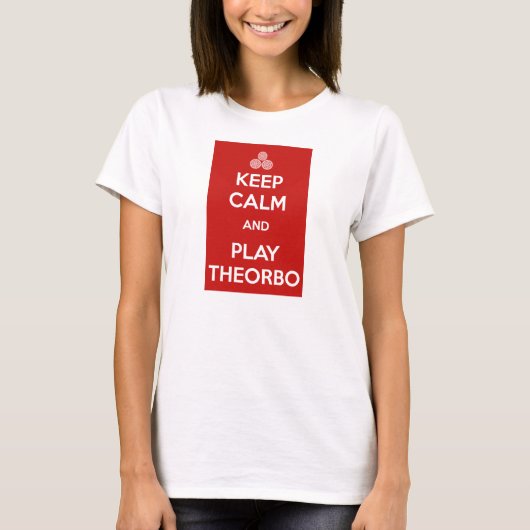 T-shirt Keep Calm and Play Theorbo (Devant)