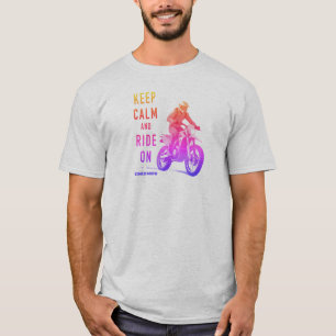 T-shirt « Keep Calm and Ride On » pour moto cross