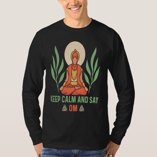T-shirt Keep Calm and Say OM Yoga 1 (Devant)