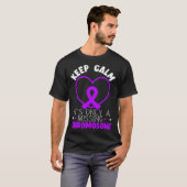 T-shirt Keep Calm It s Only A Missing Chromosome (Devant entier)