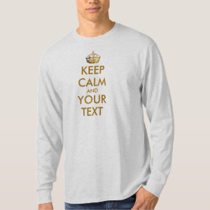 T-shirt KEEP CALM personnalisé et votre TEXTE - couronne o