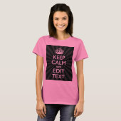 T-shirt KEEP CALM personnalisé et votre texte en rafale (Devant entier)