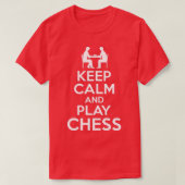 T-shirt Keep calm play chess (Design devant)