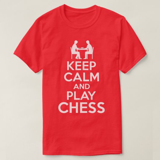 T-shirt Keep calm play chess (Design devant)