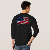 T-shirt keep calm quote and vibrant american flag (Dos entier)