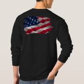 T-shirt keep calm quote and vibrant american flag (Dos)