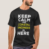 T-shirt Keep Calm The Coastal Engineer (Devant)