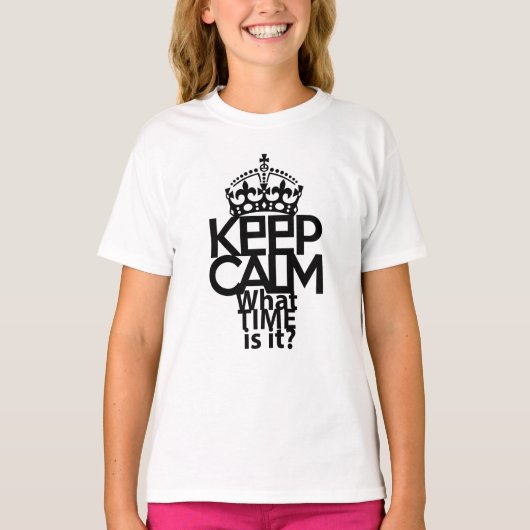 T-SHIRT KEEP CALM WHAT TIME IS IT? BY MASANSER (Devant)
